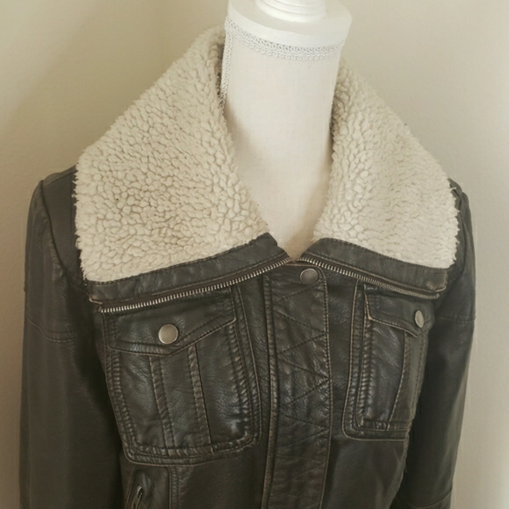 Sherpa Lined Moto Jacket